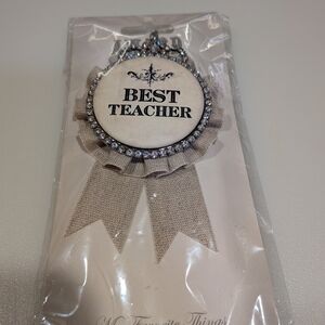 Best Teacher Pin/Brooch Ribbon New In Package